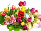 Kolorowe, Tulipany, Pisanki, Wielkanoc