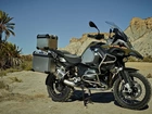 Motocykl, BMW R1200GS, Kufry, Palmy