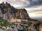Hiszpania, Katalonia, Montserrat, Opactwo Matki Bożej, Klasztor,  Góry
