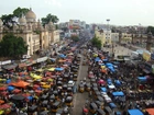 Pakistan, Hyderabad, Miasto, Ludzie, Targ, Samochody