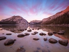 Park, Narodowy, Yosemite, Góry, Jezioro, Kamienie