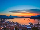 Santorini, Morze Egejskie, Grecja, Z lotu ptaka