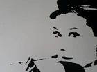 Rysunek, Kobieta, Spojrzenie, Audrey Hepburn