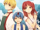 Magi, Alibaba Saluja, Aladdin, Morgiana, anime, manga