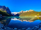 Jezioro Louise, Alberta, Kanada, Góry, Dom, Odbicie