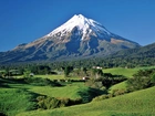 Wulkan, Taranaki, Lasy, Łąki, Domy