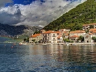 Miasto, Perast, Wybrzeże, Czarnogóry, Zatoka, Tęcza