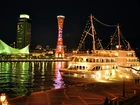 Japonia, Kobe, Jacht, Noc