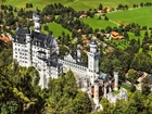 Zamek, Neuschwanstein, Panorama, Niemcy