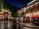 USA, Disneyland, Domy, Kalifornia, Anaheim, Projekt, Miasta nocną, HDR