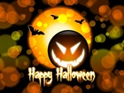 Napis, Happy, Halloween, Nietoperze