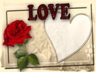 Walentynki, Kartka, Róża, Serce, Love
