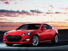 Czerwony, Hyundai, Genesis, Coupe