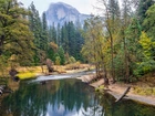 Rzeka, Park, Yosemite, Las