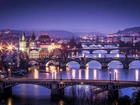 Rzeka, Mosty, Zdjęcie, Miasta, Latarnie, Czechy, Praga