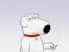 Brian, Griffin, Głowa Rodziny, Family Guy, pies, papieros