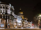 Sankt Petersburg, Rosja, Miasto, Ulica, Noc