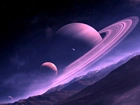 Kosmos, Planeta, Saturn, Fantasy