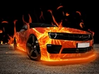 Samochód, Wyścigowy, Płomienie