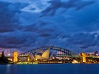 Opera, Sydney, Most, Niebo