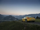 Porsche, Carrera, Żółta, Góry
