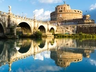 Włochy, Rzym, Rzeka, Tyber, Most św. Anioła