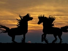 Konie, Zachód Słońca