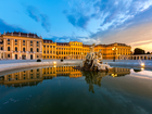 Pałac Schönbrunn, Statua, Zachód, Słońca, Wiedeń, Austria