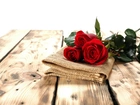 Czerwone, Róże, Bukiet, Deski