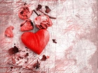 Serce, Serduszko, Walentynki, Suche, Kwiaty, Róża