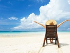 Lato, Plaża, Relax, Leżak