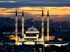 Ankara, Turcja, Meczet Kocatepe, Noc