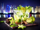 Drinki, Mojito, Panorama, Miasta, Noc