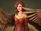 Kobieta, Anioł, Skrzydła, Rysunek