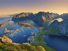 Norwegia, Z, Lotu, Ptaka, Morze, Fiordy