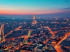 Paryż, Noc, Miasto, Z lotu ptaka
