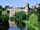 Zamek, Warwick, Park, Rzeka, Avon
