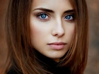 Kobieta, Niebieskie oczy, Spojrzenie
