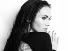 Kobieta, Megan Fox, Aktorka, Makijaż, Tatułaż, Czarno-Białe