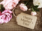 Dzień Matki, Napis, Kwiaty