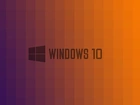 Windows 10, Logo, Czarny, Pomarańczowy