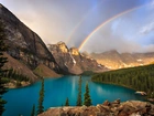 Jezioro Moraine, Dolina Dziesięciu Szczytów, Park Narodowy Banff, Alberta, Kanada