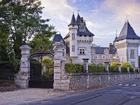 Zamek, Brama, Ogrodzenie, Francja