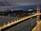 San, Francisco, Nocą, Most, Golden Gate