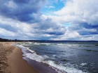 Morze, Bałtyk, Plaża, Fale
