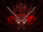 Guns And Roses, logo, pistolety, róże