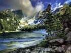Góry, las, Jezioro, Yosemite, Kalifornia