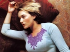 Kate Winslet, błękitny, sweterek