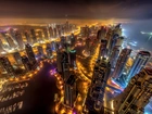 Miasto Nocą, Dubaj, Z Lotu Ptaka