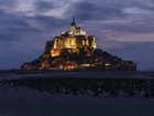 Mont Saint-Michel,Sanktuarium Michała Anioła, Wyspa, Morze, Francja